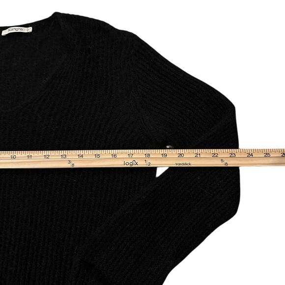 Kangra Black Alpaca Merino Wool Sweater Made in Italy Size 44 (M) LuxurySweater - Picture 3 of 7